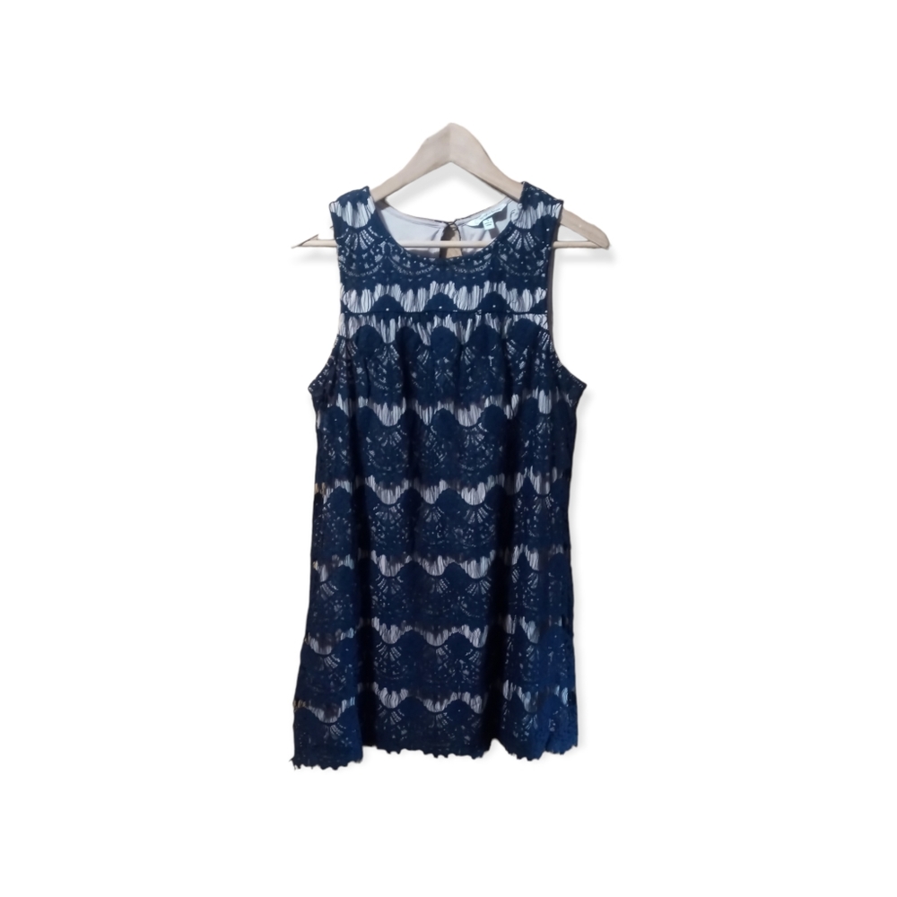 Speechless Midi Blue Lace Dress